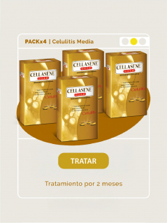 PacK X 4 CELLASENE GOLD  CELULITIS  - MEDIA - (TRATAR) TRATAMIENTO DE 2 MESES