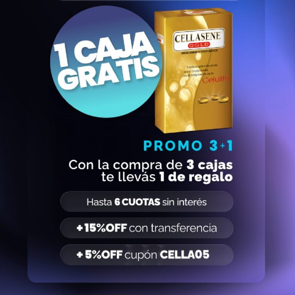 Pack X 4 Cellasene Gold  Celulitis  - Media - (tratar) Tratamiento De 2 Meses
