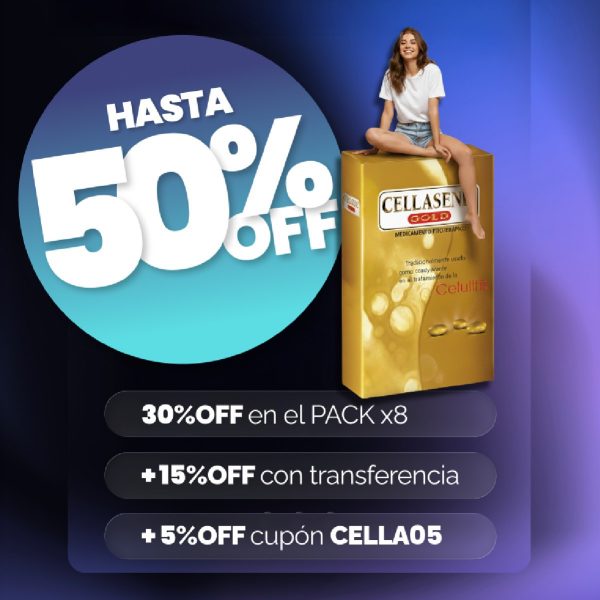 Pack X 8 Cellasene® Gold Celulitis – Avanzada + Mantenimiento – (atacar & Mantener) Tratamiento 5 Meses